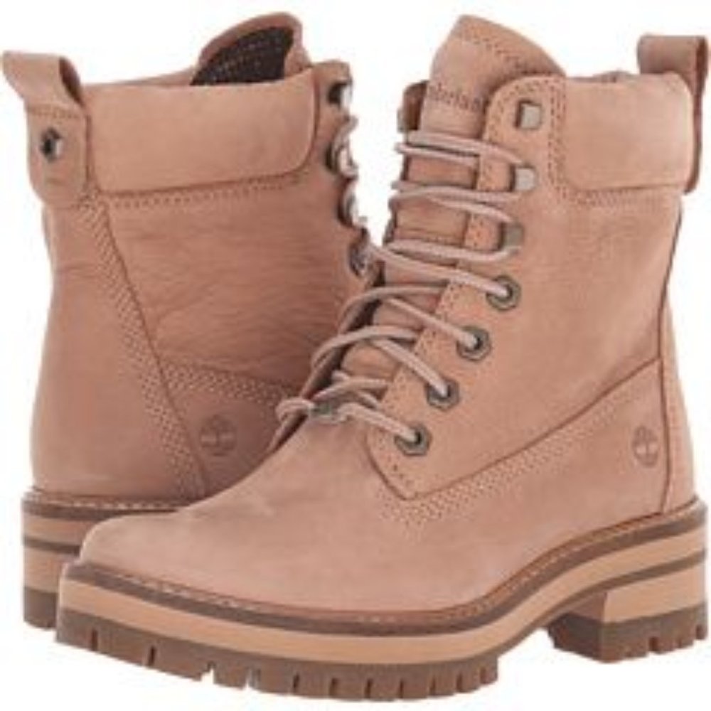 TImberland Courmayeur Valley Pink Water Resistant Hiking Boot mauve taupe 9 40